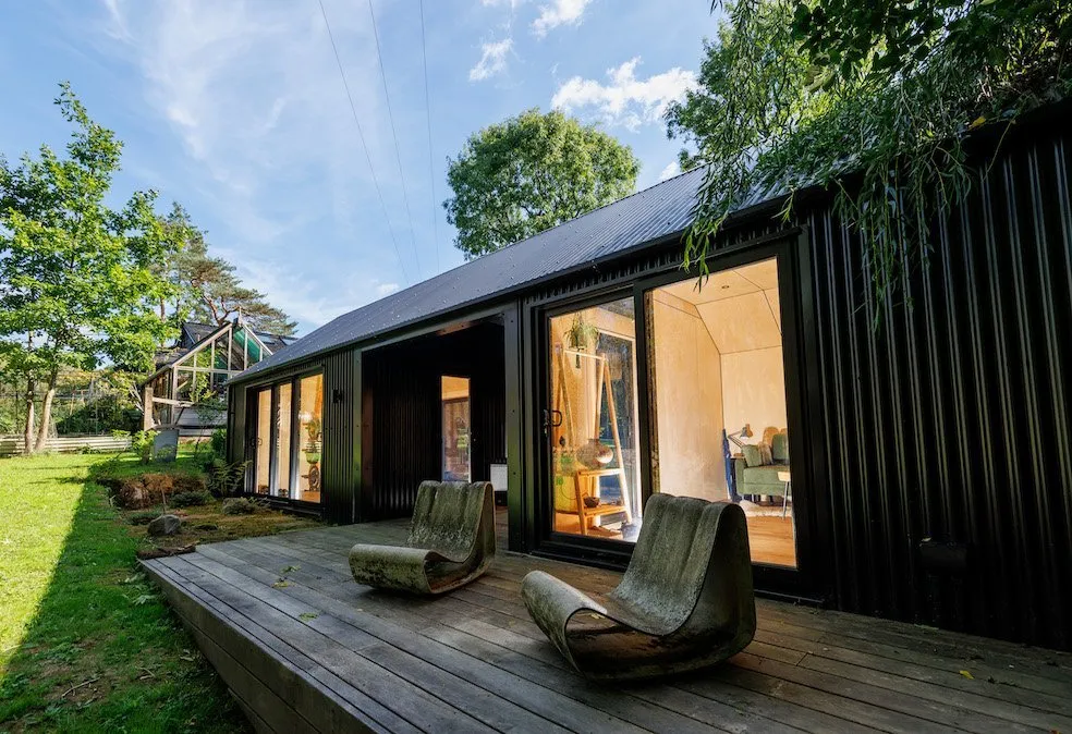 Corrugated Steel Garden Room with Apex - Dorking, Surrey