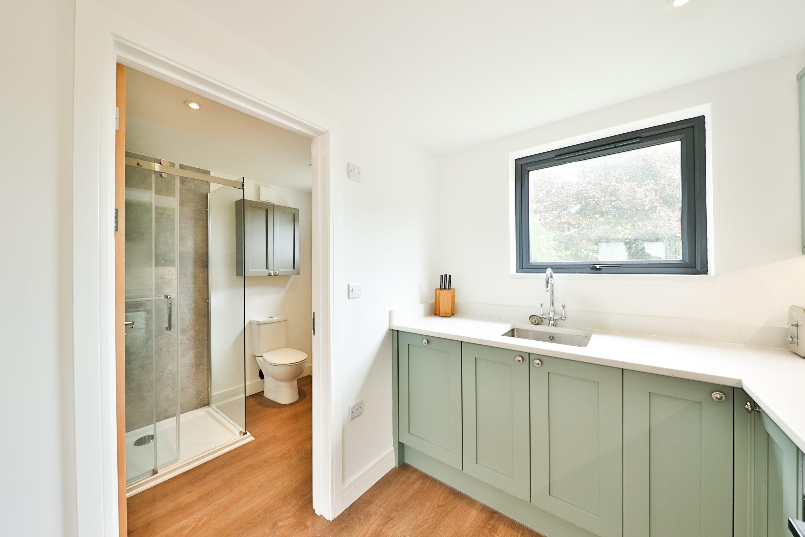 kitchen and bathroom
